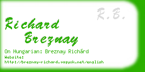 richard breznay business card